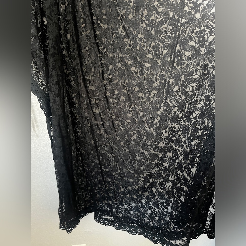 Vintage Yves Saint Laurent Black Lace Night Gown - Picture 9 of 12